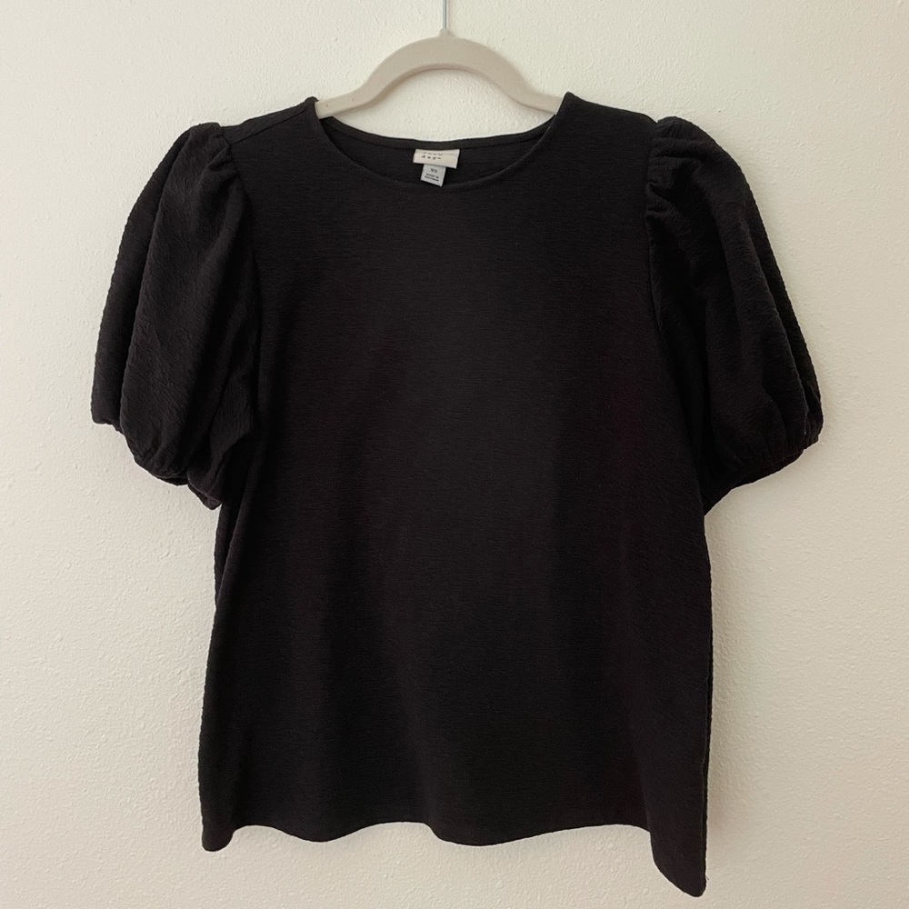 Black A New Day Puff Sleeve Top